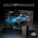 Cablu Lindy 2m High Speed HDMI, latime de banda 48Gbps, 10240x4320@ 120Hz, Anthra Line - imagine 3