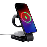 Stand de incarcare 3-in-1 Trust Viro, putere intrare 20W, interfata USB- C, compatibil cu produsele din brandul Apple: iPhone (12 si modele mai noi), Airpods si Apple Watch, negru - imagine 3