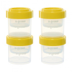 Set 8 recipiente cu capac pentru stocare hrana copii , 4*80ml + 4*220ml, U-Grow - imagine 3
