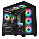 Carcasa 1STPLAYER Gaming MV8 Cube Tower NEGRU - imagine 3