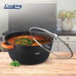 SEMIOALA ALUMINIU+CAPAC 44X19 CM,23L,DARK LINE, COOKING BY HEINNER - imagine 4