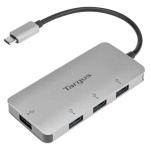 Hub USB Targus, USB-C la 4xUSB-A 3.0, porturi compatibile cu Windows®, MacOS® si Chromebook, argintiu - imagine 4