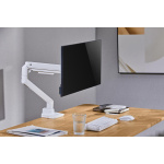 Suport monitor Serioux MM69-C012, compatibilitate  dimensiune ecran 17"-49", greutate maximă suportata: (per ecran): 2~20 kg,  VESA: 75x75, 100x100, inclinare: +50°~-20°, pivotare: +90°~-90°, rotația ecranului: + 180°~-180°, instalare: clemă, grommet, grosime recomandată pentru birou: clemă: 12~50mm - imagine 11