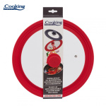 CAPAC STICLA CU MARGINE DIN SILICON AJUSTABILA PE 3 DIMENSIUNI 28/30/32 CM, ROSU, COOKING BY HEINNER - imagine 5