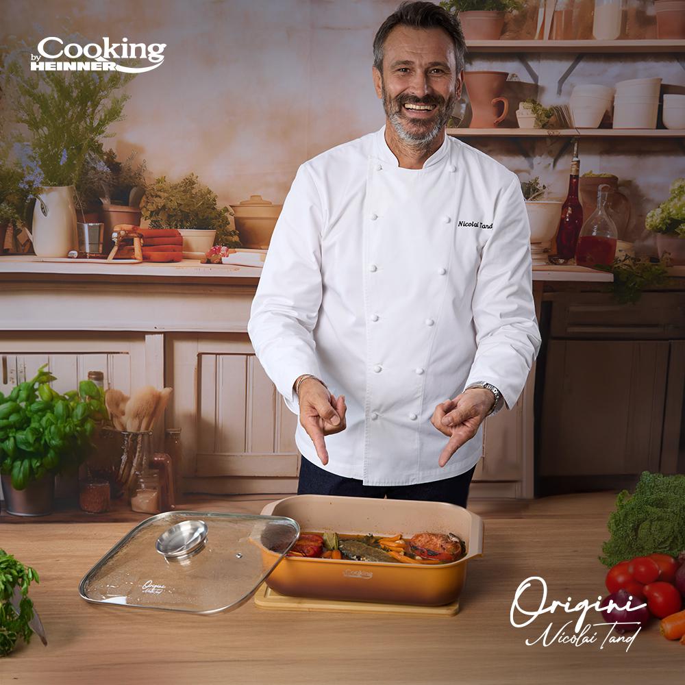 overlay_6229c89bcf717a1c6e68b7c85bf2f007 TAVA INALTA CUPTOR DIN ALUMINIU TURNAT + CAPAC 39 x 26 x 8.5 CM, 6 L, NICOLAI TAND, ORIGINI, COOKING BY HEINNER - imagine 1