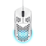 Mouse cu fir Trust GXT 928W Helox, rezolutie maxima 6400 DPI, 6 butoane, interfata USB-A, alb - imagine 2