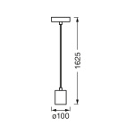 Pendul Ledvance Vintage 1906 Bobbin Gri inchis, E27, max. 15W LED, Metal, IP20, Ø100mm, cablu 1.5m, bec neinclus - imagine 2