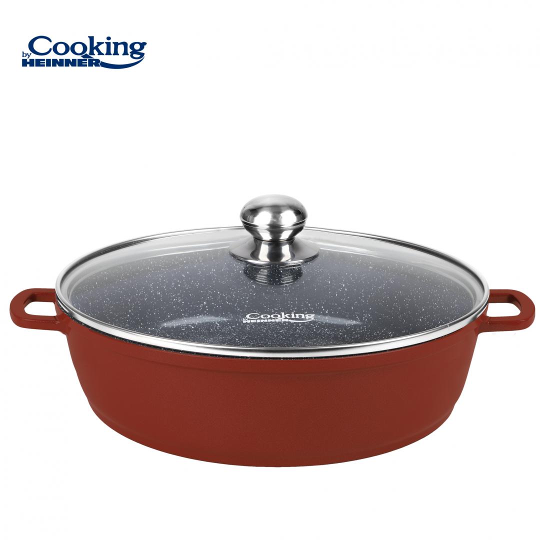 overlay_642c9b8219a3c137127dc8a4e3644c5a CRATITA ALUMINIU+CAPAC 40x9.8CM, 11 L, CALABRIA, COOKING BY HEINNER - imagine 1