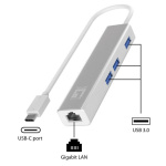 LevelOne USB-0504 Gigabit USB-C Network Adapter with USB Hub, 110 x 23.5 x 16.5 mm - imagine 3