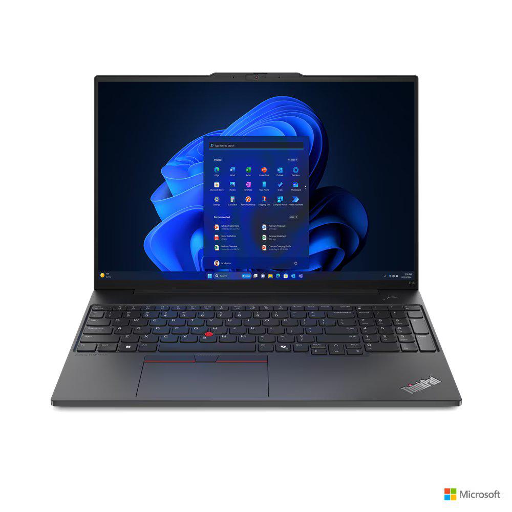 overlay_6626748402cd0292a19394fa7cce9e8b Laptop Lenovo ThinkPad E16 Gen 2 (Intel);16" WUXGA (1920x1200) IPS 300nits Anti-glare, 45% NTSC;Intel® Core™ Ultra 5 125U, 12C (2P + 8E + 2LPE) / 14T, Max Turbo up to 4.3GHz, 12MB;Video Integrated Intel® Graphics;RAM 16GB SO-DIMM DDR5-5600, Two DDR5 SO-DIMM slots, dual- channel capable, Up to 64GB - imagine 1