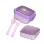 Caserola 2in 1 cu lingurita si furculita, mov, U-Grow - imagine 3
