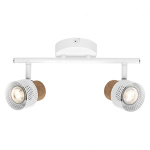 Spot LED dublu ajustabil Ledvance DECOR CORK, 2xGU10, 2x3.4W, 460 lm, lumina calda (2700K), dimabil, IP20, 338mm, Alb, clasa energetica G - imagine 2