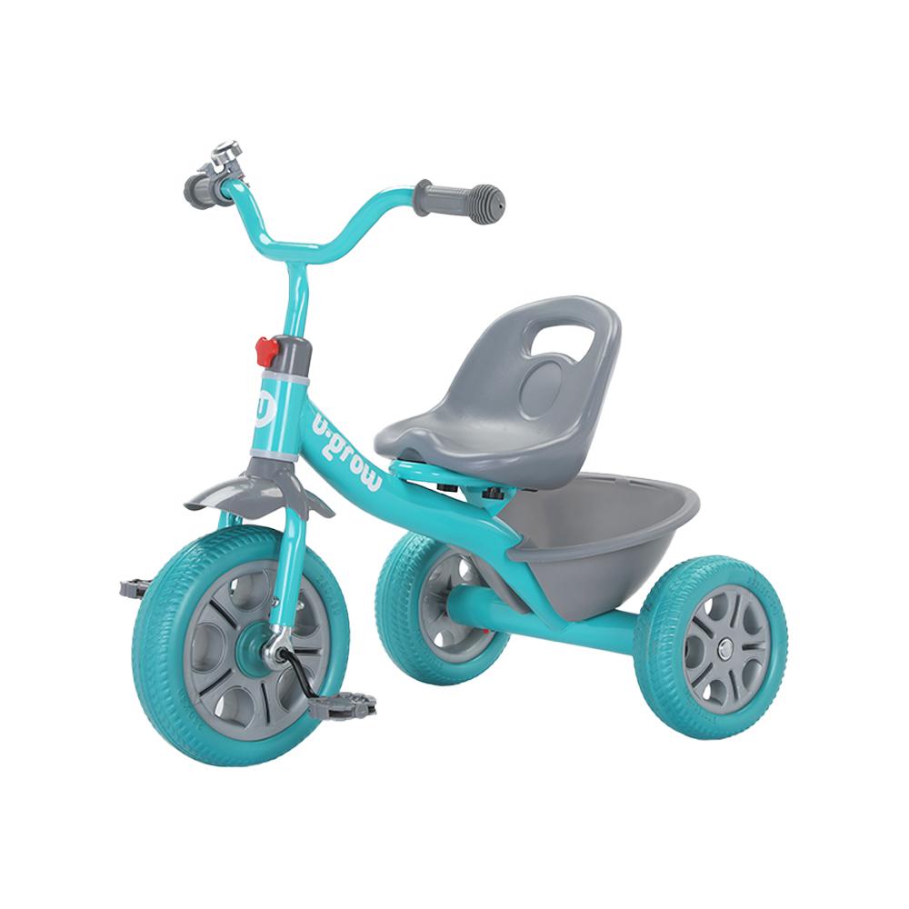 overlay_6a6db3e54e884acf146b554c07e1fa1d Tricicleta cu pedale verde/turcoaz, U-Grow - imagine 1