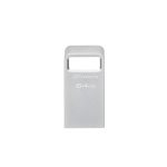Memorie USB Flash Drive Kingston 64GB Data Traveler Micro, USB 3.2 Gen1, Metalic