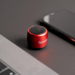 Boxa Spacer portabila, 2h autonomie, RMS 3W, control volum, acumulator 300mAh, distanta de functionare pana la 10m, microfon incorporat, incarcare USB - imagine 2