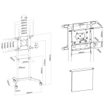 Stand mobil de podea, Neomounts by Newstar NS-M1250BLACK, 37"-70", VESA max. 600x400, suporta pana la 70kg, inclinatie 5°, rotatie 90°, negru - imagine 3