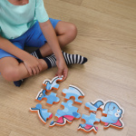 PUZZLE MAXI, 10 PIESE- ALBASTRU - imagine 3