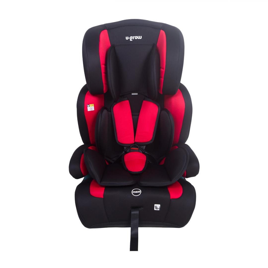 overlay_768dc7d0d04951242da4fdd7c1bde777 Scaun auto/inaltator, 76-150CM(15M-12Y), R129, rosu/negru, U-Grow - imagine 1