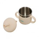 Cana din silicon cu pai si interior din inox,220 ml, U-Grow - imagine 2