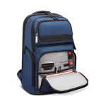 Lenovo ThinkPad Executive 16" Backpack, 22L capacity, 36.2 x 25.3 x 2.2 cm, 1.8kg, Outside Fabric Material: polyester 88%, leather 12%, Navy - imagine 3