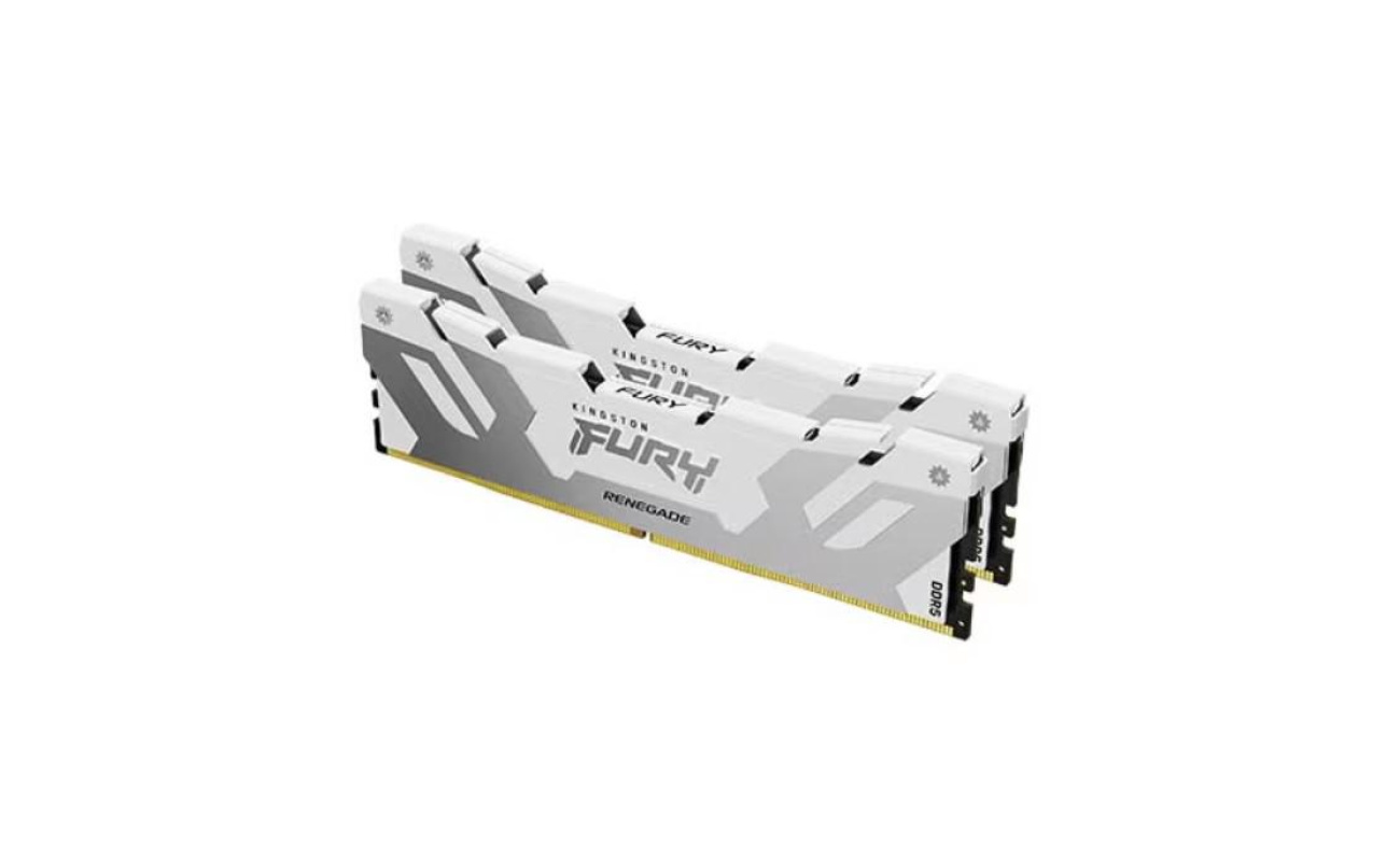Memorie RAM Kingston, DIMM, DDR5, 32GB, 7200MHz, CL38, 1.35V, FURY Renegade White, Kit of 2 - imagine 2