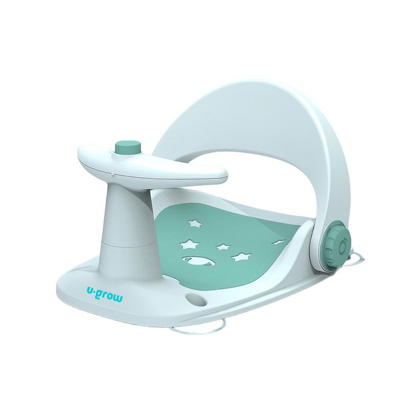 overlay_87f840b1a81efd5ca194b1762636471e Scaun baie bebe cu ghidon , spatar reglabil , verde, U-Grow - imagine 1