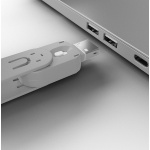 Lindy USB Type A Port Blocker Key, alb - imagine 3