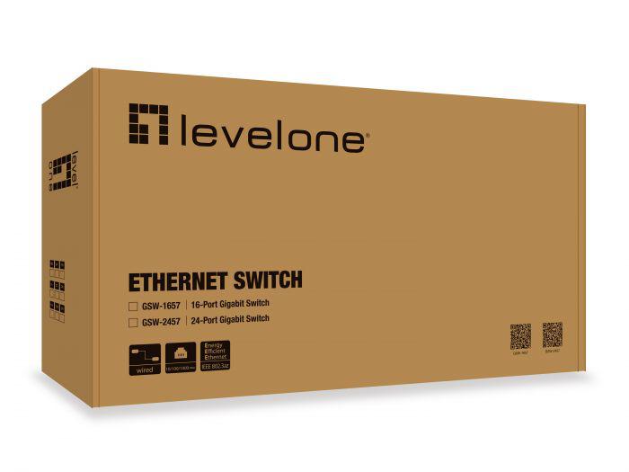 overlay_8e5309ab44849da8dfcedb77d86043ea LevelOne GSW-1657 16-Port Gigabit Switch, 440 x 208 x 44 mm - imagine 1