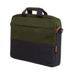 Geanta laptop Trust Lisboa, pentru laptopuri cu diagonala pana in 15.6", 2 compartimente, material POM, RPET Polyester, RPET, volum 2.1 L,  verde