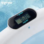 Cadita cu pernuta pentru bebelusi, termometru digital incorporat, pliabila, dop se scurgere, picioare anti-alunecare , blue, U-Grow - imagine 6