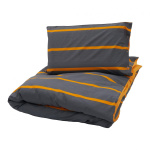 SET DE PAT SINGLE BUMBAC GREY/ORANGE - imagine 4