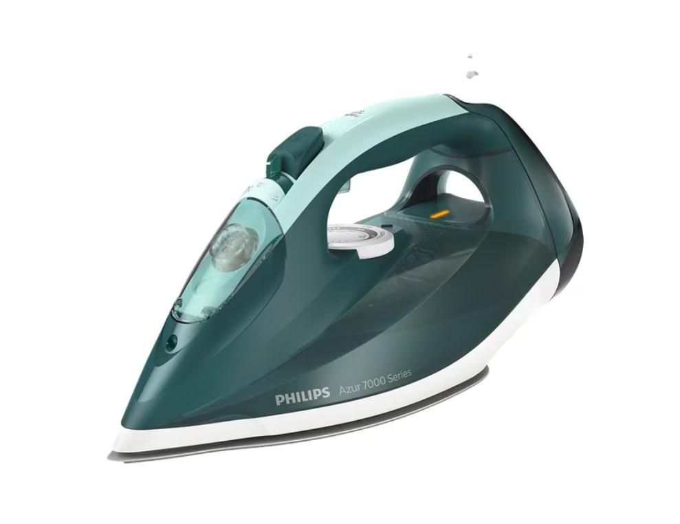 overlay_8f168ea07ffbff9bcb1eeed2d3c72751 Fier de Calcat PHILIPS Seria 7000 DST7031/70, 2800W, 250g/min, 300ml, Talpa SteamGlide Plus, Verde-Alb - imagine 1