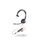 Poly Blackwire 3315 Monaural USB-C Headset +3.5mm Plug +USB-C/A Adapter
