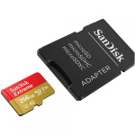 Card de Memorie Micro Secure Digital Card SanDisk Extreme PLUS, 256GB, Clasa 10, R/W speed: up to 100MB/s/ 90MB/s, include adaptor SD (pentru telefon) - imagine 3