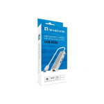 LevelOne USB-0503 Gigabit USB Network Adapter with USB Hub, 110 x 23.5 x 16.5 mm
