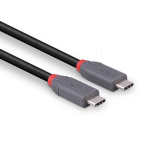 Cablu Lindy 0.8m USB 4 Type C 40Gbps Anthra line, rezolutie maxima suportata 3840x2160@60Hz, 7680x4320@60Hz , latime de banda suportata 40Gbps, gri - imagine 3