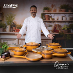 CASEROLA ALUMINIU TURNAT + CAPAC 18x8.5 CM, 1.8 L, NICOLAI TAND, ORIGINI, COOKING BY HEINNER - imagine 8