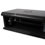 CABINET 19″ SPACER 4U 500x400mm, fixare pe perete, Flatpack (dezasamblat), Black, usa sticla cu blocare, panouri detasabile, otel 1mm, sarcina maxima 25Kg - imagine 5