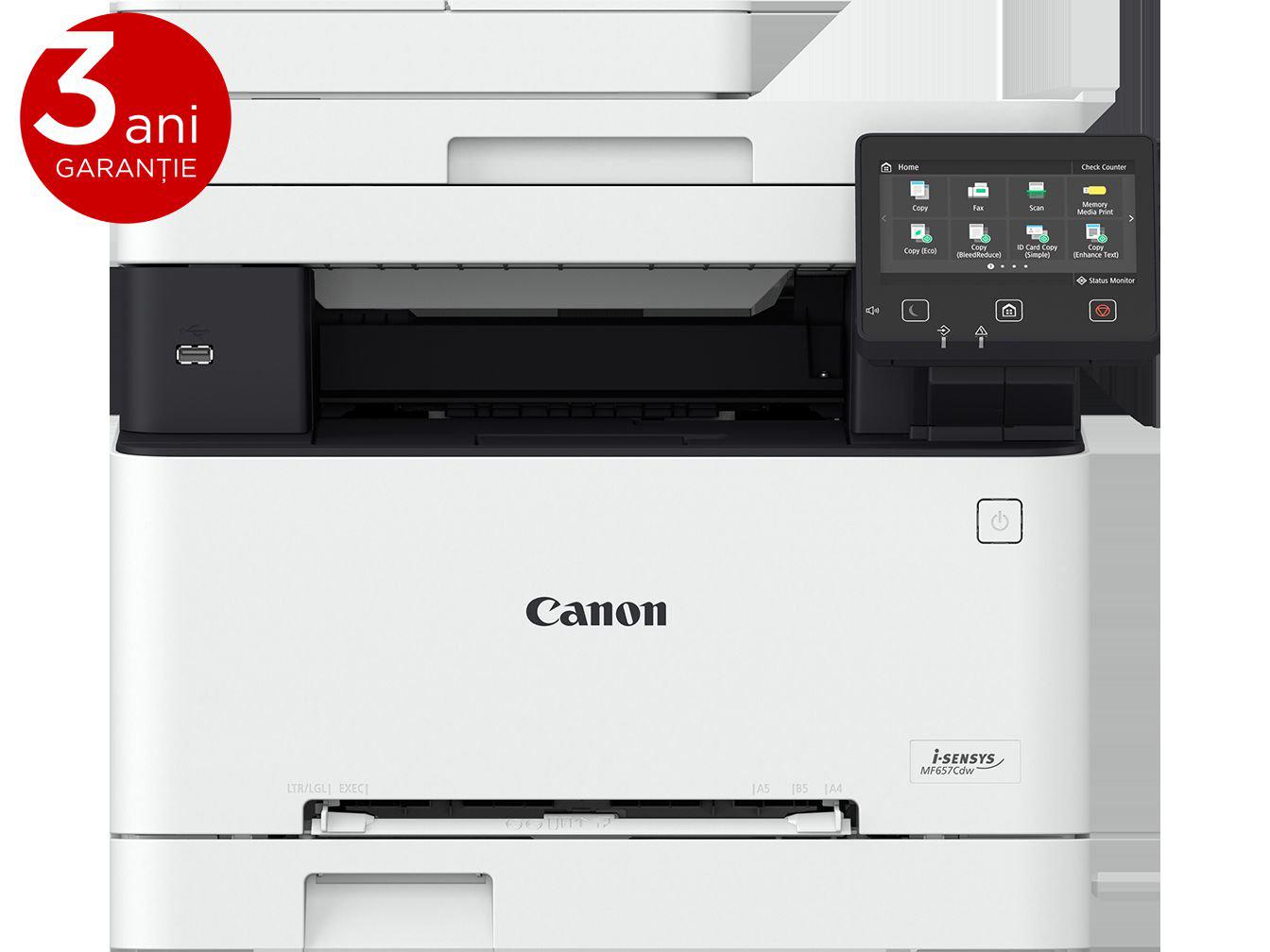 overlay_9a0c4a469a70f34f3e86c7291294c3ad Multifunctional laser color Canon MF651Cw, dimensiune A4(Printare, Copiere, Scanare), viteza max 18ppm, rezolutie max 1200x1200dpi, processor 800Mhz x 2, memorie 1 GB RAM, ,alimentare cu hartie 250 coli, limbaj de printare: UFRII Copiere 18ppm , marire- micsorare 25- 400%, scanare color rezolutie - imagine 1