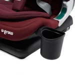 Scaun auto I-size U-Grow Goldfix Plus, isofix, 76-150 cm (9-36 kg), boxa bluetooth, rosu - imagine 7