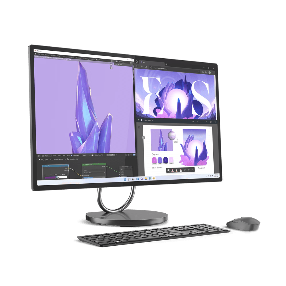 overlay_9c20a2b950f6de302de4de956875f13f All-in-One Lenovo Yoga AIO 9 32IRH8 31.5" UHD (3840x2160) IPS 495nits, 97% DCI-P3, 3-side Borderless, DisplayHDR™ 600, Non-touch, Intel® Core™ i9-13900H, 14C (6P + 8E) / 20T, P-core up to 5.4GHz, E-core up to 4.1GHz, 24MB, video NVIDIA® GeForce RTX™ 4050 6GB GDDR6, RAM 32GB Soldered LPDDR5-6000 - imagine 1