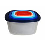 SET 7 CASEROLE PATRATE CU CAPACE,PLASTIC, VANORA HOME - imagine 2
