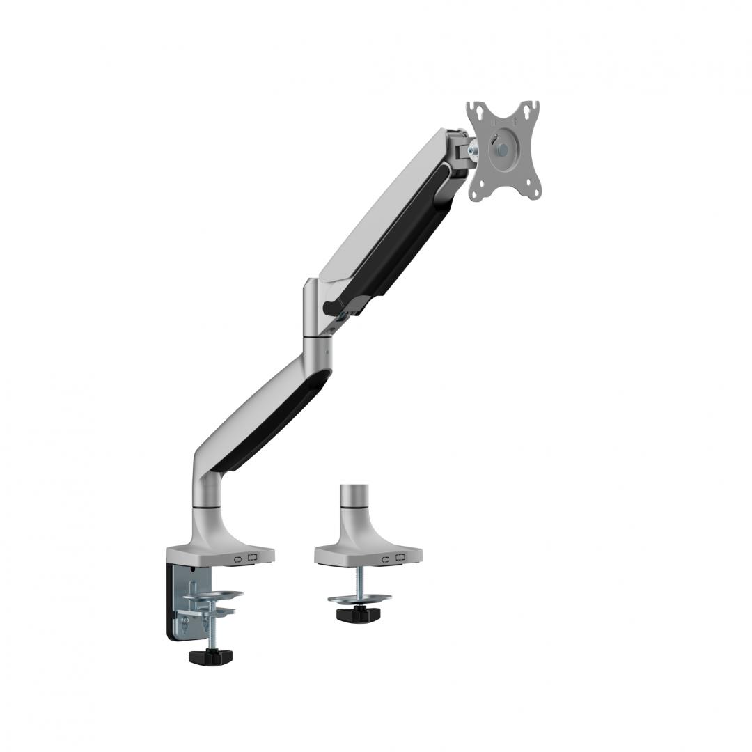 overlay_9daccb21fdee5867de4bca3235eabe7e Suport monitor Serioux MM82-C012, compatibilitate dimensiune ecran 17"-45", greutate maximă suportata: (per ecran): 1~16kg, greutate maximă suportata pentru ecran curbat (per ecran): 1 ~ 13 kg, VESA: 75x75, 100x100, inclinare: +90°~-90°, pivotare: +90°~-90°, rotația ecranului: + 180°~-180° - imagine 1