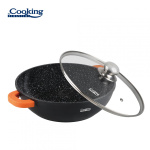 CRATITA ALUMINIU+CAPAC 28X8 CM,4.1L, DARK LINE, COOKING BY HEINNER - imagine 2