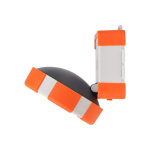 Lanterna LED camping + frontala Ledvance, 1.5W SMD, 100 lm, lumina rece (6500K), 3 moduri de iluminare (100%-400 lm, 30%-120 lm si flash), acumulator Li-Ion 1200 mAh, curea, IP20, Portocaliu/Gri - imagine 3