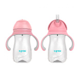 Cana cu pai tritan, roz, 300ml, U-Grow - imagine 3