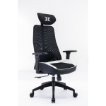 Scaun gaming Serioux Kyrian, adjustabil, piston pe gaz clasa 4, manere 3d, tetiere reglabile, baza stea cu 5 picioare, suporta pana la 150 kg, alb - imagine 2
