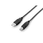 EQUIP 128860 USB 2.0 Type A to Type B Cable, 1.8m , Black, 16x15x1800mm