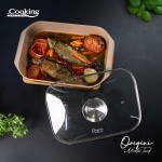 TAVA INALTA CUPTOR DIN ALUMINIU TURNAT + CAPAC 39 x 26 x 8.5 CM,  6 L, NICOLAI TAND, ORIGINI, COOKING BY HEINNER - imagine 7
