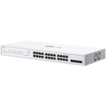 Switch TP-Link cu 28 de porturi, 24× Gigabit 802.3af/at PoE+ ports si 4× Gigabit SFP slots, capacitate switch 56 Gbps, dimensiuni 17.3×8.7×1.73 in (440×220×44 mm) - imagine 3